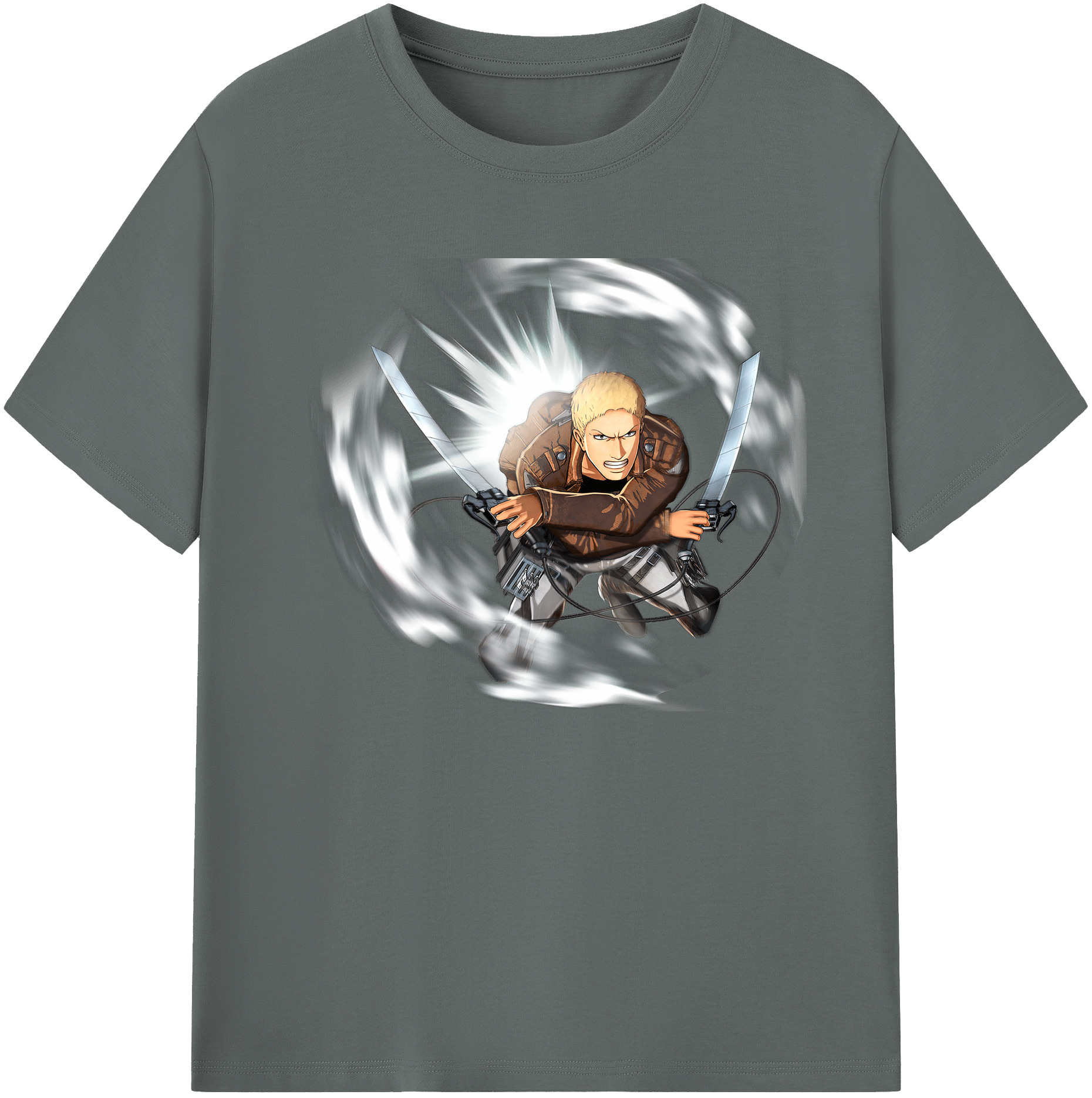 （画像用） 進撃の巨人 ライナー・ブラウン Attack on Titan Reiner Braun 綿100％ メンズ半袖Tシャツ｜肌触りやわらか＆通気性